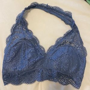 Dusty blue aerie halter bralette